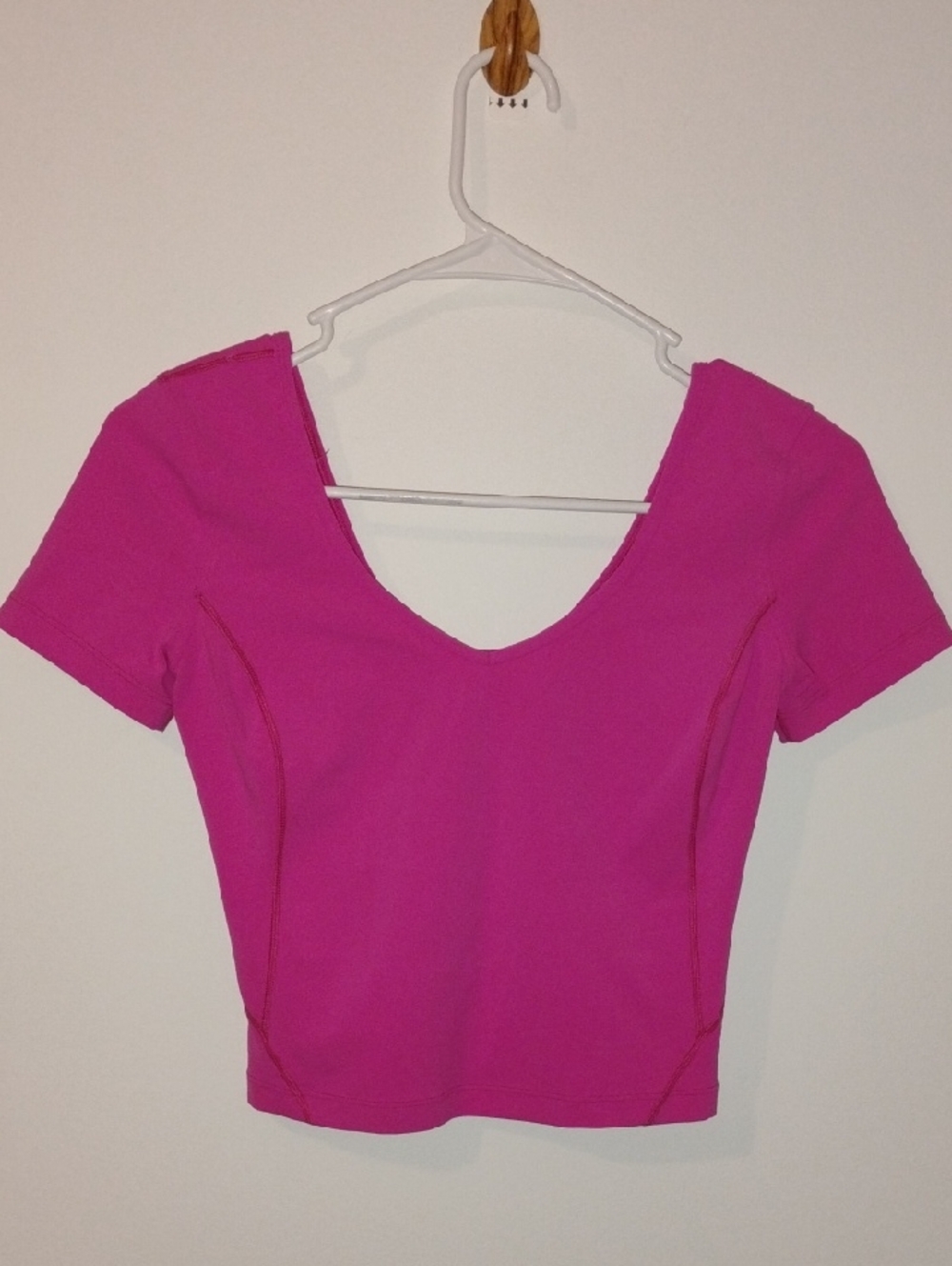 lululemon athletica Short Sleeve Align Top. Hot Pink in color. Women's size 4. - Picture 3 of 8
